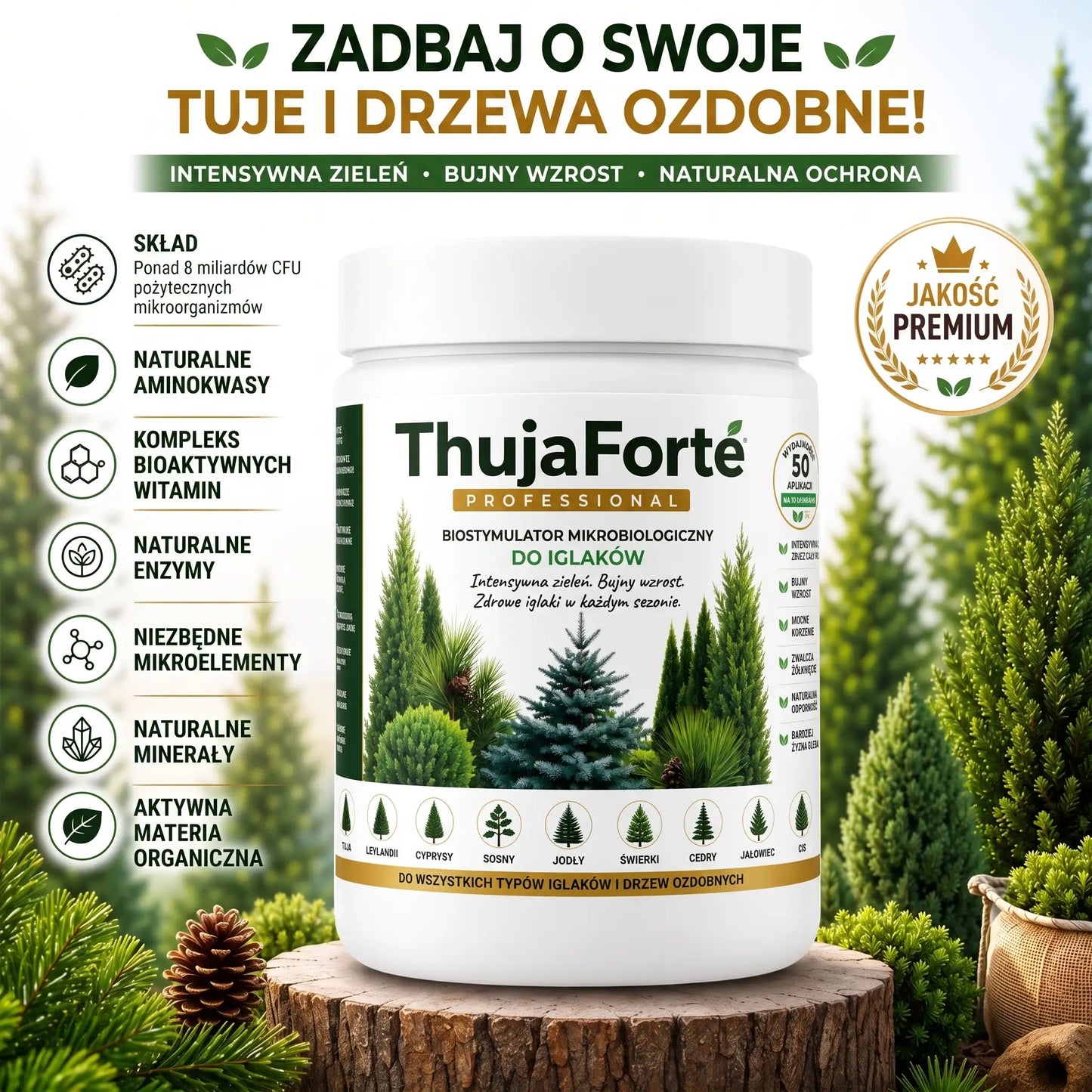 ThujaForte - Specjalny biostymulator dla zielonej i zdrowej tui