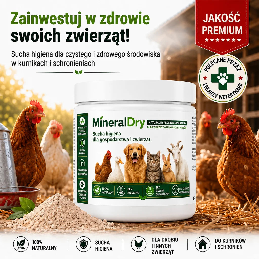 MineralDry - Profesjonalny proszek na pasożyty i wszy